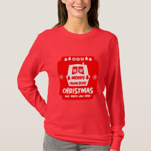 Narrowboat-kanal-julgåvor av Julafton T Shirt