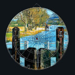NARROWBOAT LOCK DARTTAVLA<br><div class="desc">En konstform för vyn från grinden för låset i kanalen.</div>
