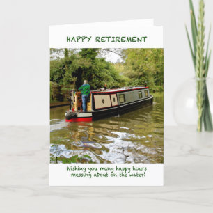 Narrowboat Lycklig Pension-kort Kort