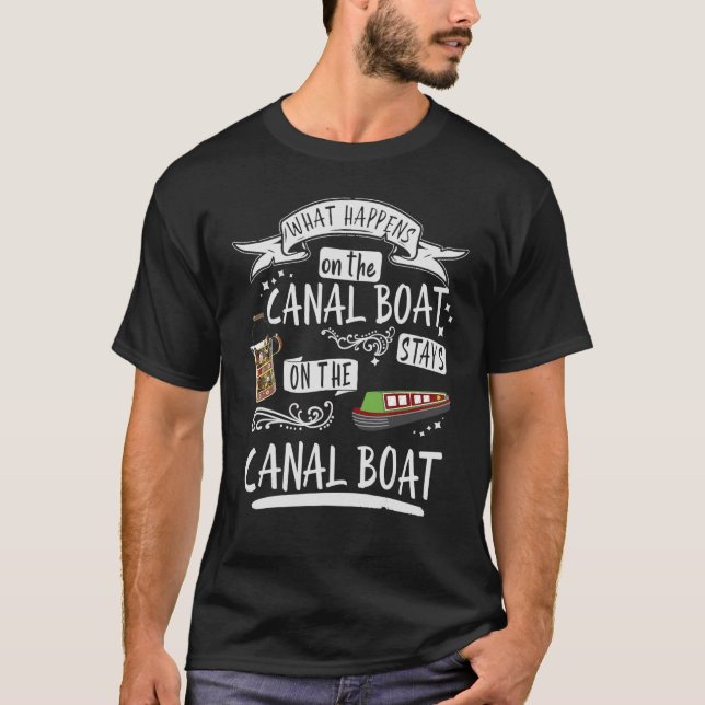 Narrowboat och Canal Boat för ägare av barge Boat T Shirt (Framsida)