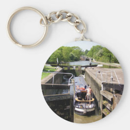 NARROWBOAT RUND SILVERFÄRGAD NYCKELRING
