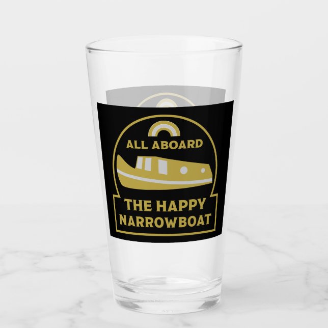 Narrowboat - Suppories - Canal Boat Gifts Doorm Glaskopp (Framsida)