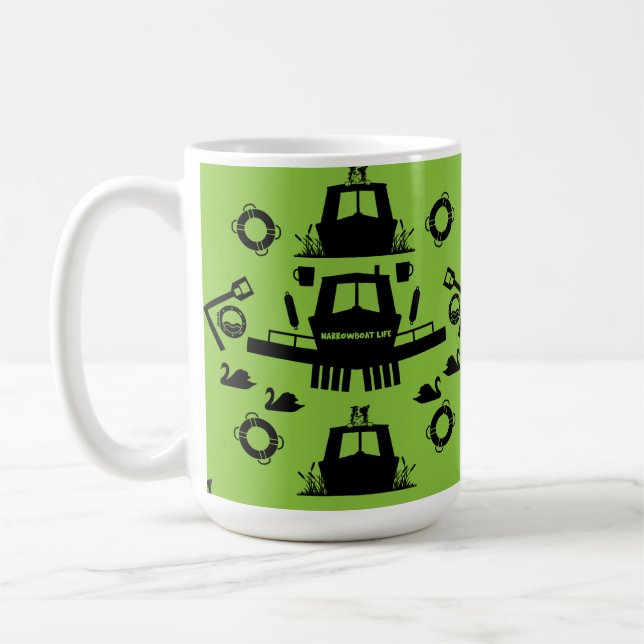 Narrowboat - Suppories - Canal Boat Gifts Doorm Kaffemugg (Vänster)