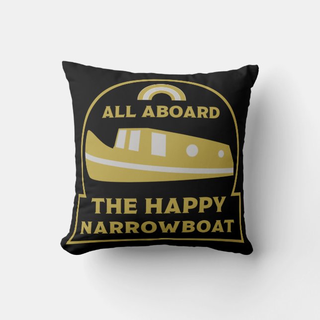 Narrowboat - Suppories - Canal Boat Gifts Doorm Kudde (Framsida)