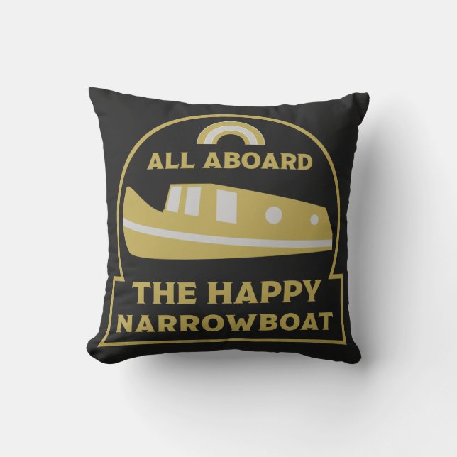 Narrowboat - Suppories - Canal Boat Gifts Doorm Kudde (Framsida)