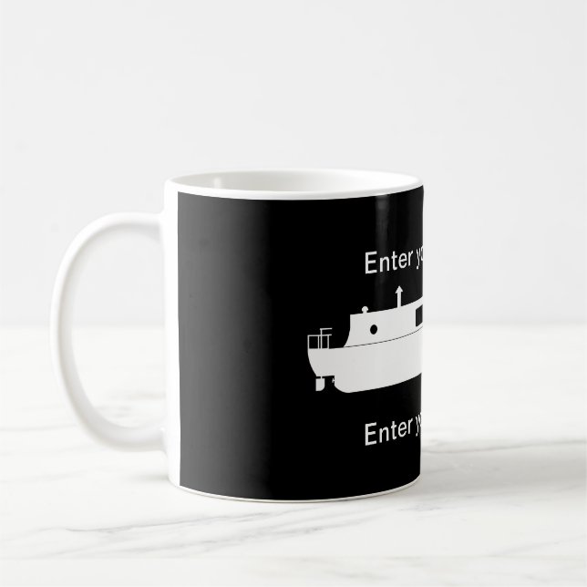 Narrowboat (vit) kaffemugg (Vänster)