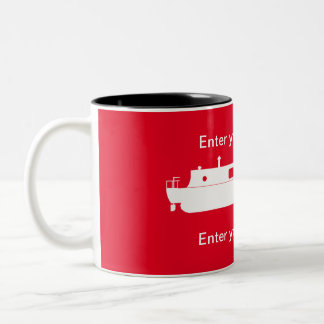 Narrowboat (vit) Två-Tonad mugg