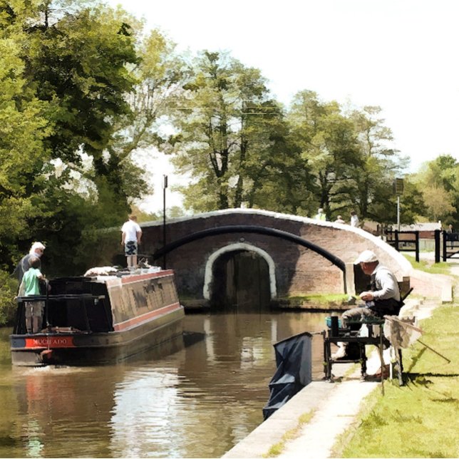 NARROWBOATS CANVASTRYCK ( Canal boats, known in the UK as narrowboats, were originally used to transport goods.)