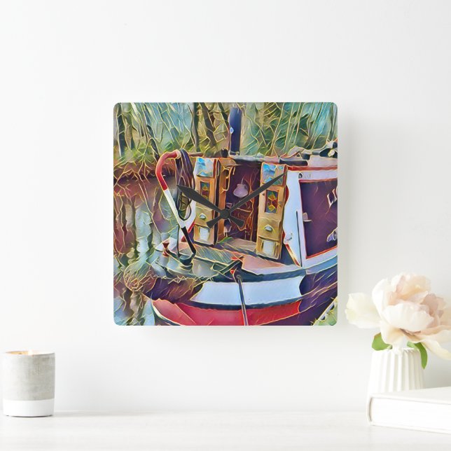 NARROWBOATS FYRKANTIG KLOCKA (Hem)