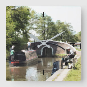 NARROWBOATS FYRKANTIG KLOCKA