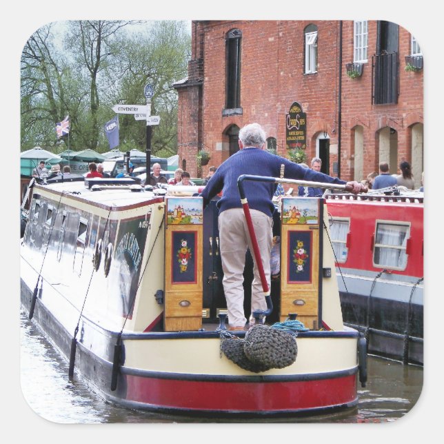 NARROWBOATS FYRKANTIGT KLISTERMÄRKE (Framsida)