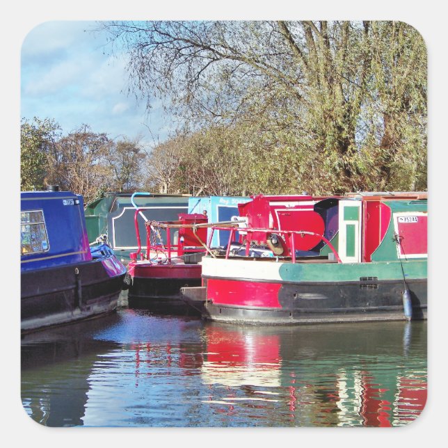 NARROWBOATS FYRKANTIGT KLISTERMÄRKE (Framsida)