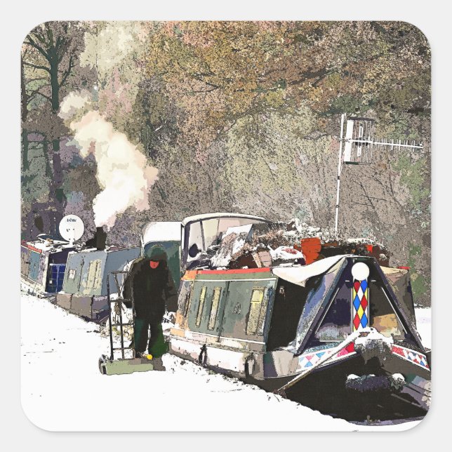 NARROWBOATS FYRKANTIGT KLISTERMÄRKE (Framsida)