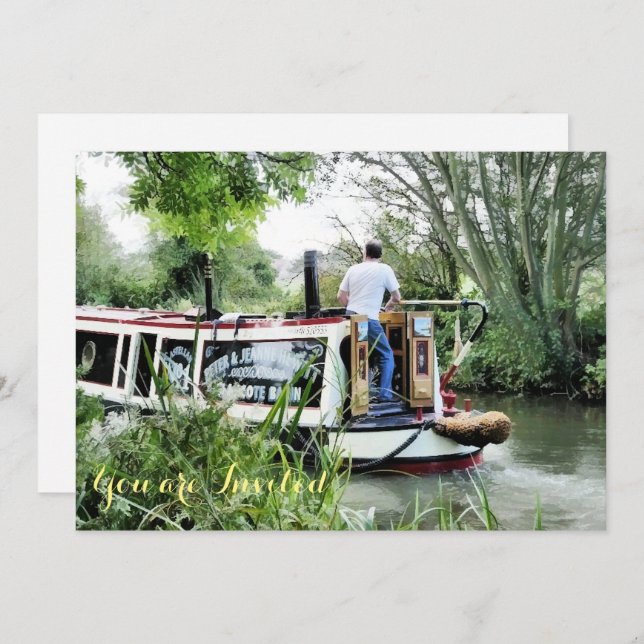 NARROWBOATS INBJUDNINGAR (Fram/baksida)