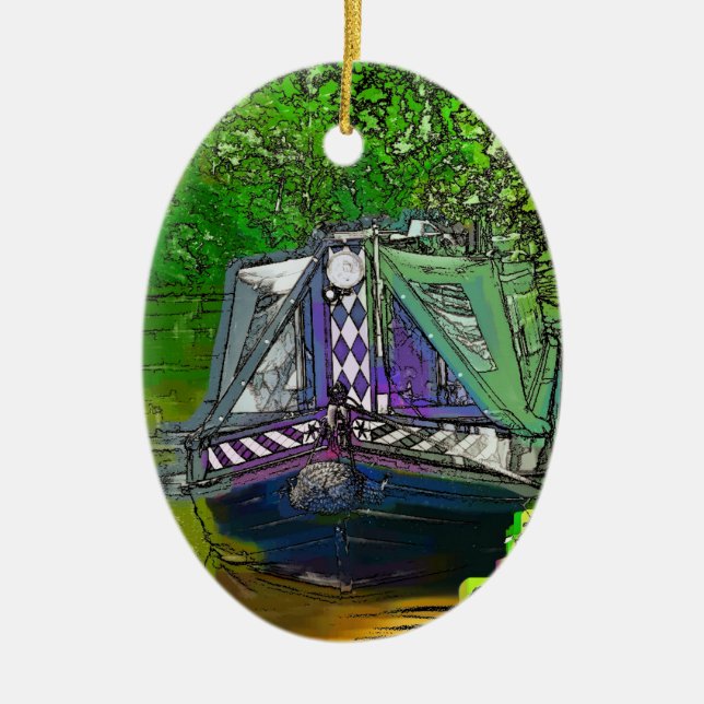NARROWBOATS JULGRANSPRYDNAD KERAMIK (Framsidan)