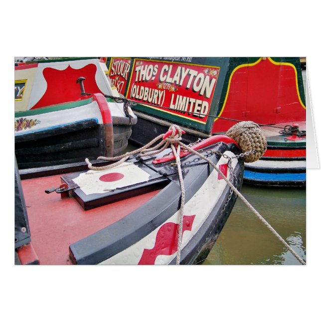 NARROWBOATS-KORT HÄLSNINGSKORT (Framsidan Horizontal)