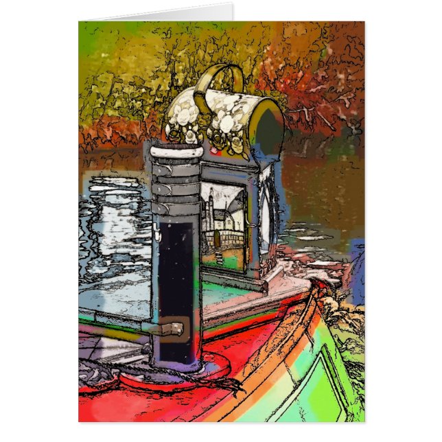 NARROWBOATS-KORT HÄLSNINGSKORT (Framsidan)