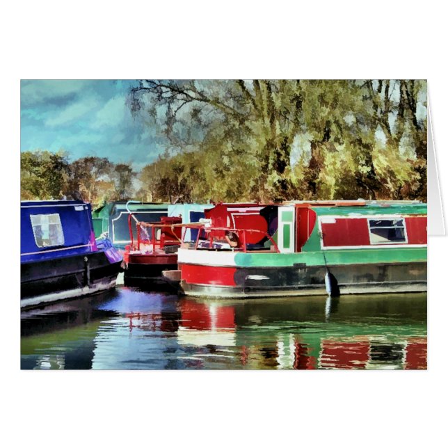 NARROWBOATS-KORT HÄLSNINGSKORT (Framsidan Horizontal)