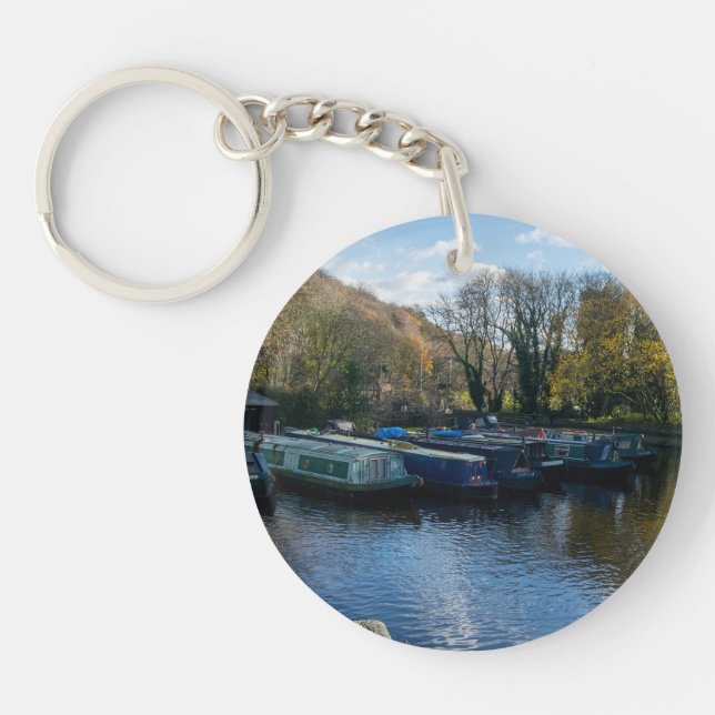 Narrowboats Moored at Salterhebble Basin (Framsidan)