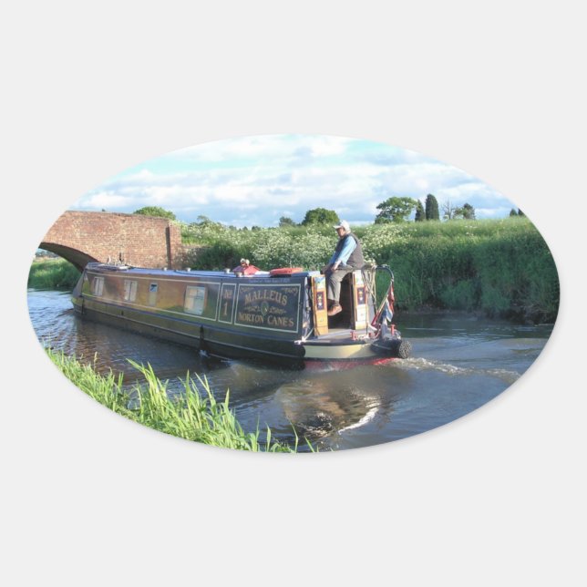 NARROWBOATS OVALT KLISTERMÄRKE (Framsida)