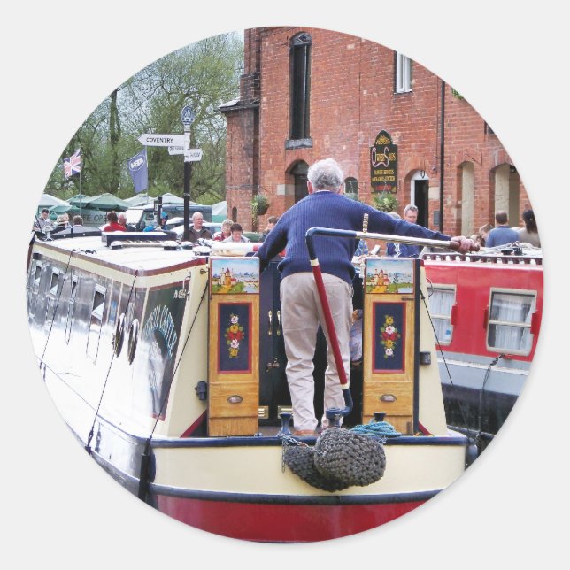 NARROWBOATS RUNT KLISTERMÄRKE (Framsida)