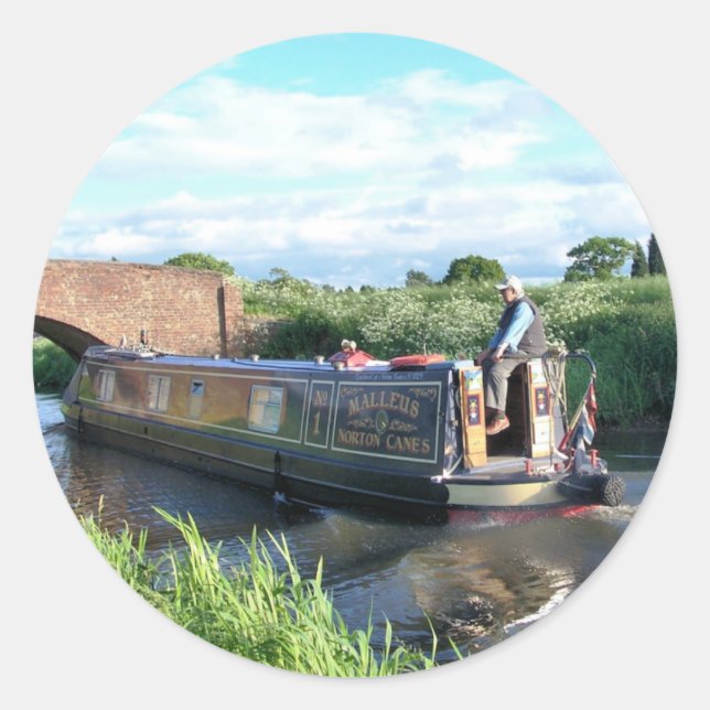 NARROWBOATS RUNT KLISTERMÄRKE (Framsida)