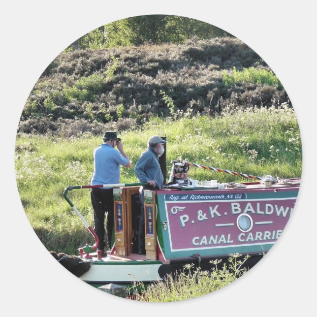 NARROWBOATS RUNT KLISTERMÄRKE (Framsida)