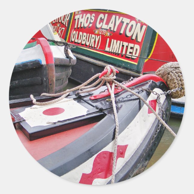 NARROWBOATS RUNT KLISTERMÄRKE (Framsida)
