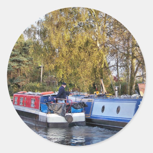 NARROWBOATS RUNT KLISTERMÄRKE (Framsida)