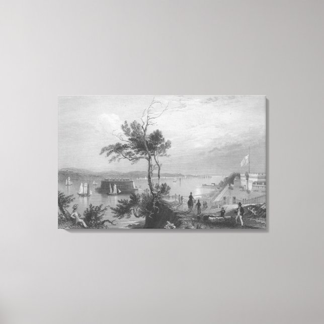 Narrows från Fort Hamilton Canvastryck (Framsida)