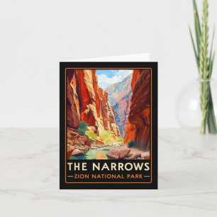 Narrows Zion National Park Hiking Nature Outdo Kort