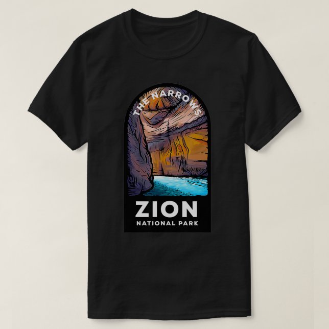 Narrows Zion nationalpark Illustration T Shirt (Design framsida)