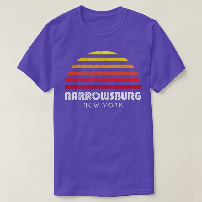 Narrowsburg New York CatSkillnad NY Sunset T Shirt (Design framsida)