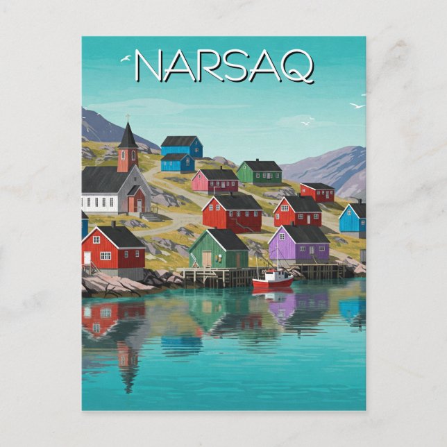 Narsaq Grönlandsresor Vykort (Framsida)