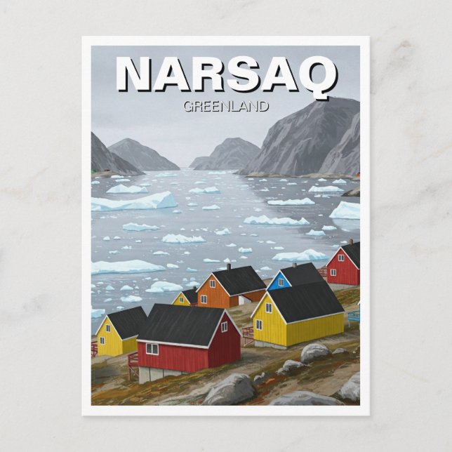 Narsaq Grönlandsresor Vykort (Framsida)