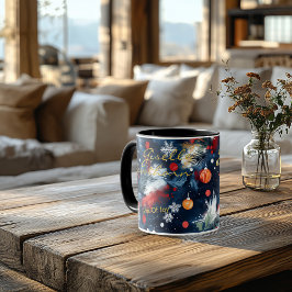 Närstående konstnärlig jul - Personligen Namn Mugg