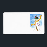 Närstående "Snögubbe"-etiketter Fraktsedel<br><div class="desc">Öka din Helgdag Mail med de här visuella Snögubbe-skeppningsetiketterna,  från en vattenfärgsmålning av Judy Adamson. Finns också: adress och returetiketter.</div>