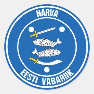 Narva Round Emblem Runt Klistermärke
