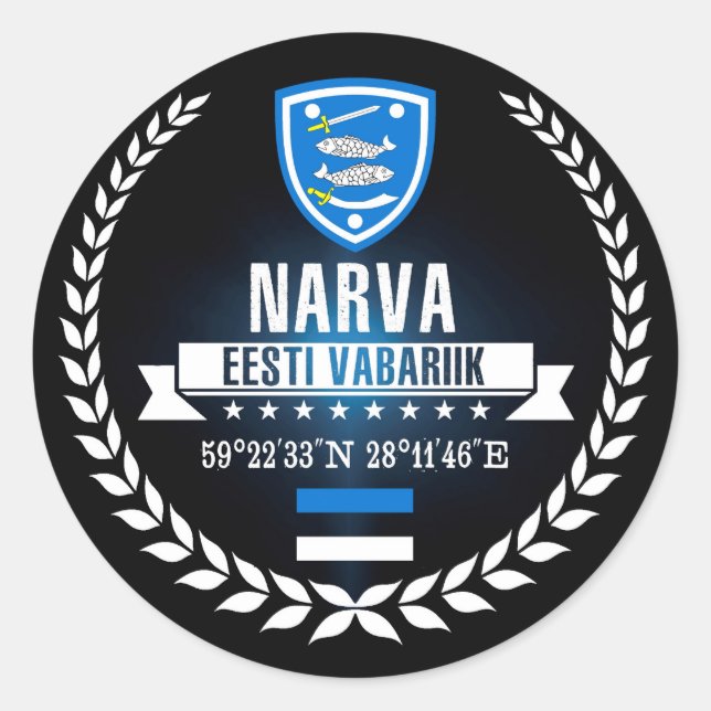 Narva Runt Klistermärke (Framsida)