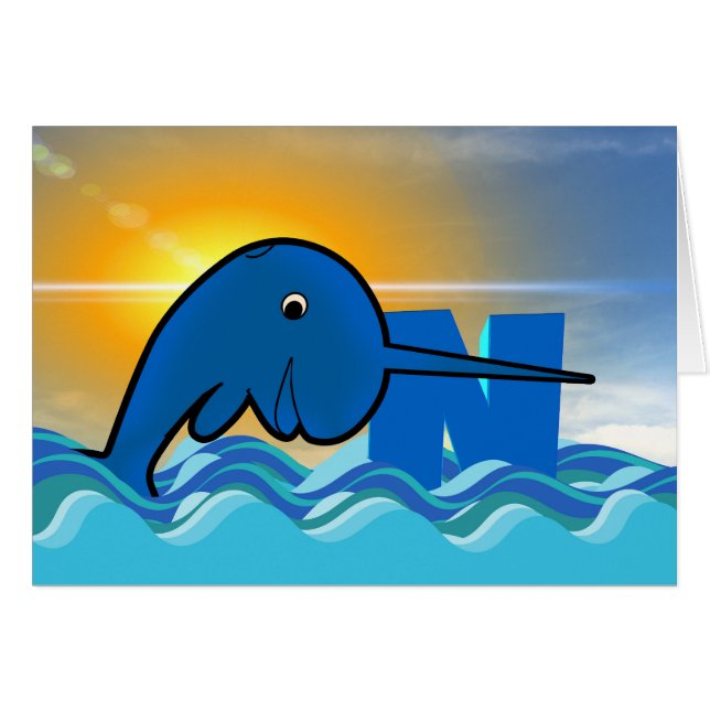 narval hälsningskort (Framsidan Horizontal)