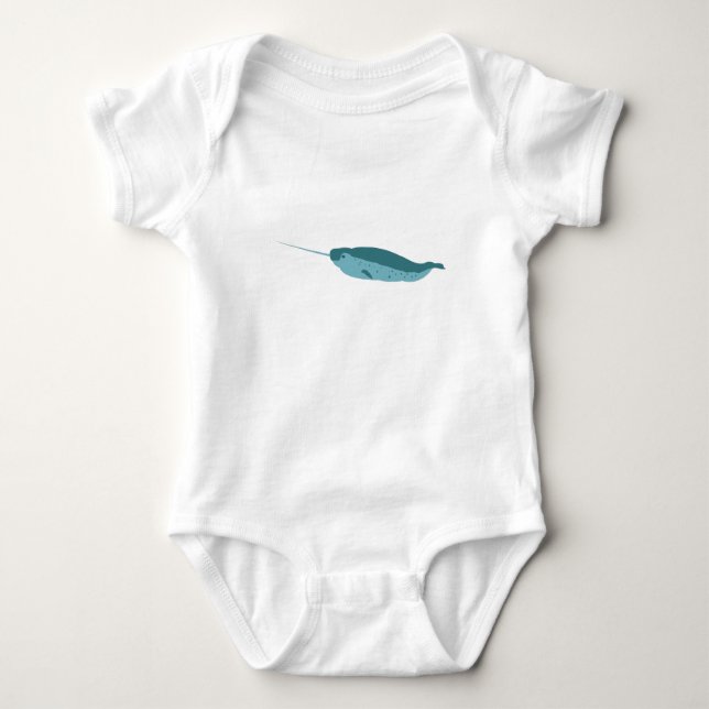 Narval i Blått Hav T Shirt (Framsida)
