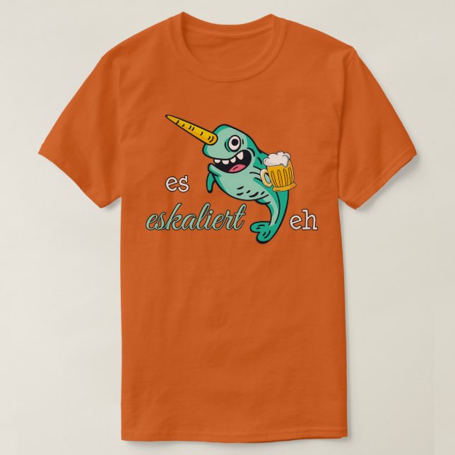 Narvalen eskalerar ändå t shirt (Design framsida)