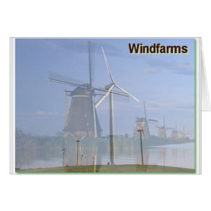Närvarande Windfarms som är förgången och Hälsningskort
