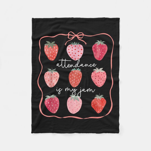 Närvaro är min poliskår vid Sylt Office Strawberry Fleecefilt (Framsidan)