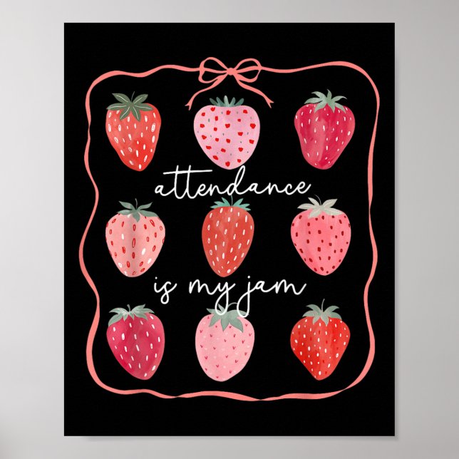 Närvaro är min poliskår vid Sylt Office Strawberry Poster (Framsidan)