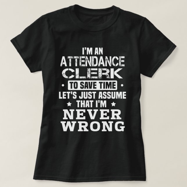 Närvaroassistent T Shirt (Design framsida)