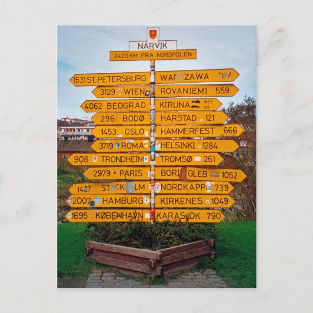 Narvik-skylt Vykort (Framsida)