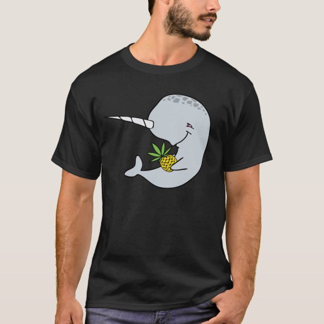 Narwhal ananasskjorta t-shirt (Framsida)
