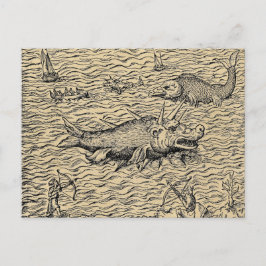 Narwhal and Medieval Sea Monsters Vykort