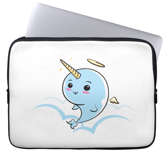 Narwhal Angel Cutie Laptop Fodral (Framsidan)